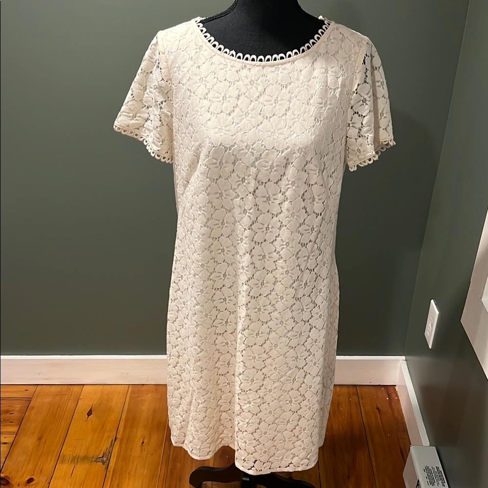 Cream Flutter Sleeve Sheath Dress for Wedding Guests